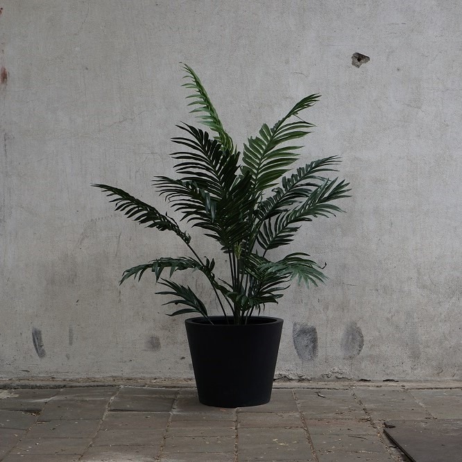 Kunst palm Paradise in zwarte pot